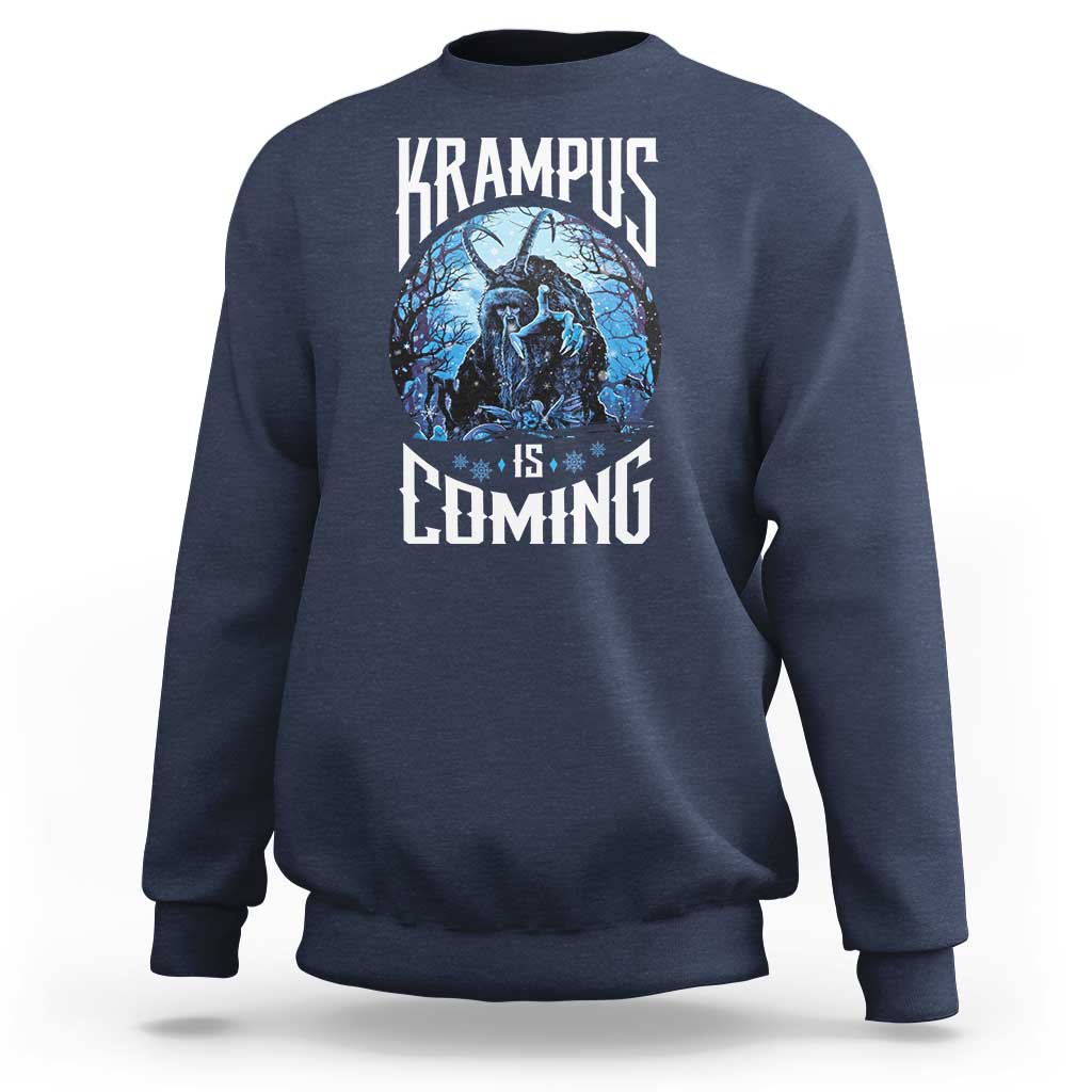 Christmas Krampus Sweatshirt Krampusnacht Monster Krampus Is Coming - Wonder Print Shop
