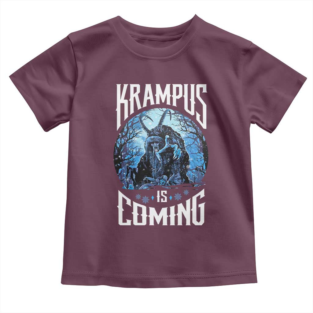 Christmas Krampus Toddler T Shirt Krampusnacht Monster Krampus Is Coming