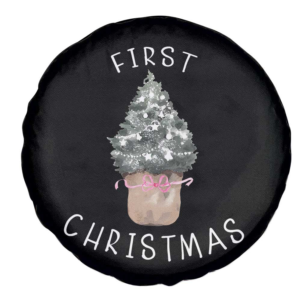 My First Christmas Spare Tire Cover Baby's First Holiday Xmas Tree Bow - Wonder Print Shop