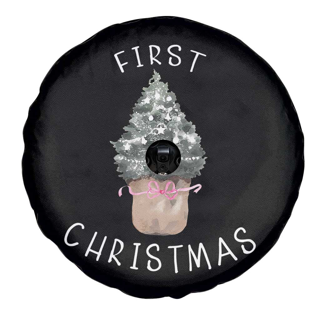 My First Christmas Spare Tire Cover Baby's First Holiday Xmas Tree Bow - Wonder Print Shop