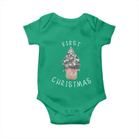 My First Christmas Baby Onesie Baby's First Holiday Xmas Tree Bow - Wonder Print Shop