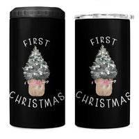 My First Christmas 4 in 1 Can Cooler Tumbler Baby's First Holiday Xmas Tree Bow - Wonder Print Shop