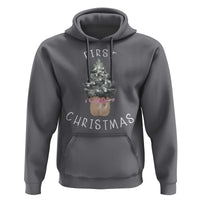 My First Christmas Hoodie Baby's First Holiday Xmas Tree Bow - Wonder Print Shop
