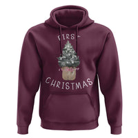 My First Christmas Hoodie Baby's First Holiday Xmas Tree Bow - Wonder Print Shop