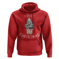 My First Christmas Hoodie Baby's First Holiday Xmas Tree Bow - Wonder Print Shop