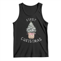 My First Christmas Tank Top Baby's First Holiday Xmas Tree Bow - Wonder Print Shop
