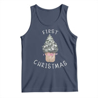My First Christmas Tank Top Baby's First Holiday Xmas Tree Bow - Wonder Print Shop