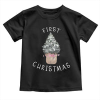 My First Christmas Toddler T Shirt Baby's First Holiday Xmas Tree Bow - Wonder Print Shop