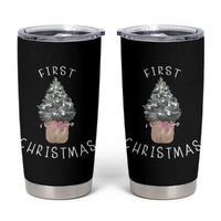 My First Christmas Tumbler Cup Baby's First Holiday Xmas Tree Bow - Wonder Print Shop