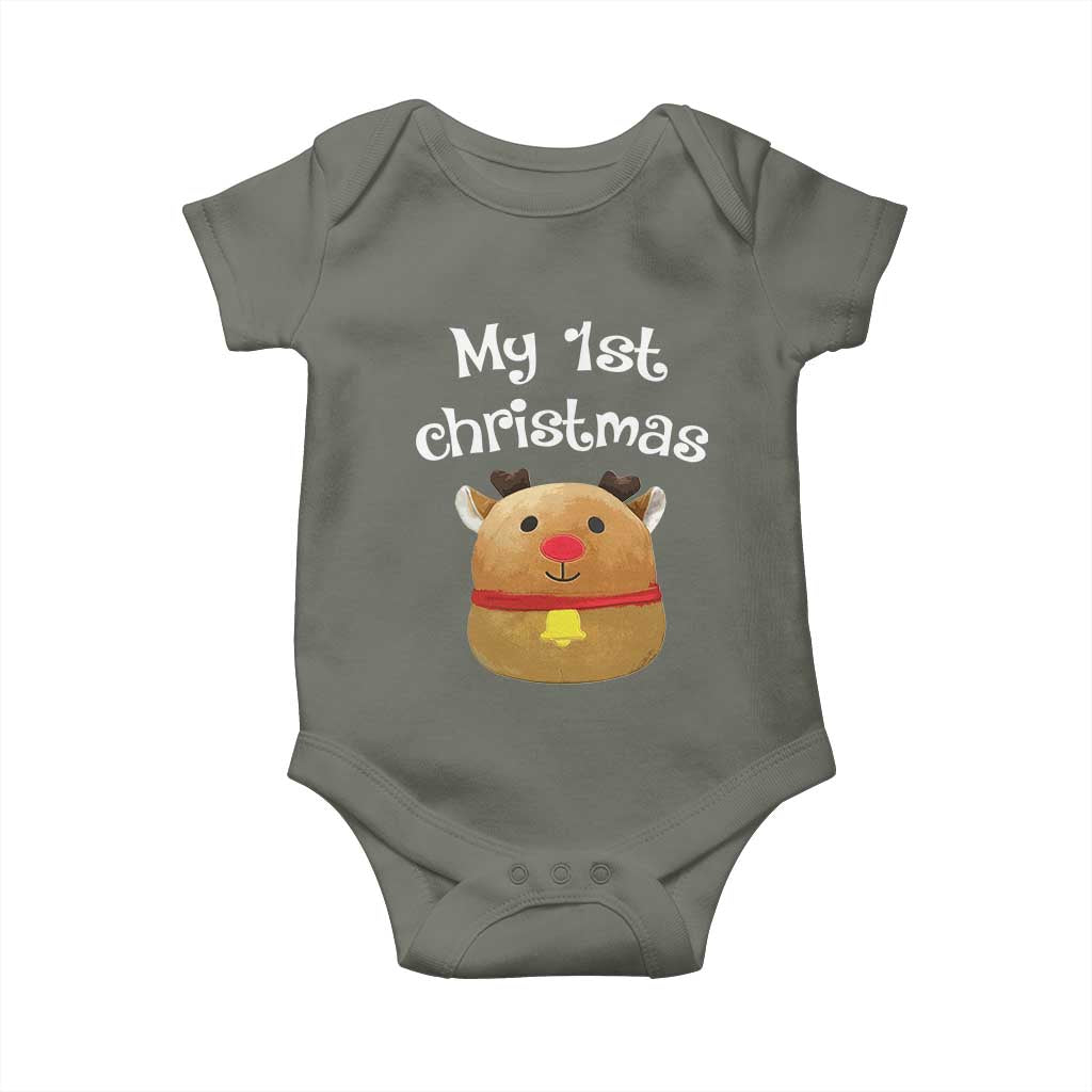 Baby First Christmas Outfit Baby Onesie Cute Reindeer Santa Boys Girls