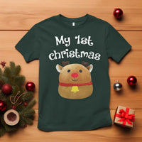 Baby First Christmas Outfit T Shirt Cute Reindeer Santa Boys Girls - Wonder Print Shop