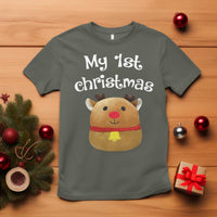 Baby First Christmas Outfit T Shirt Cute Reindeer Santa Boys Girls - Wonder Print Shop