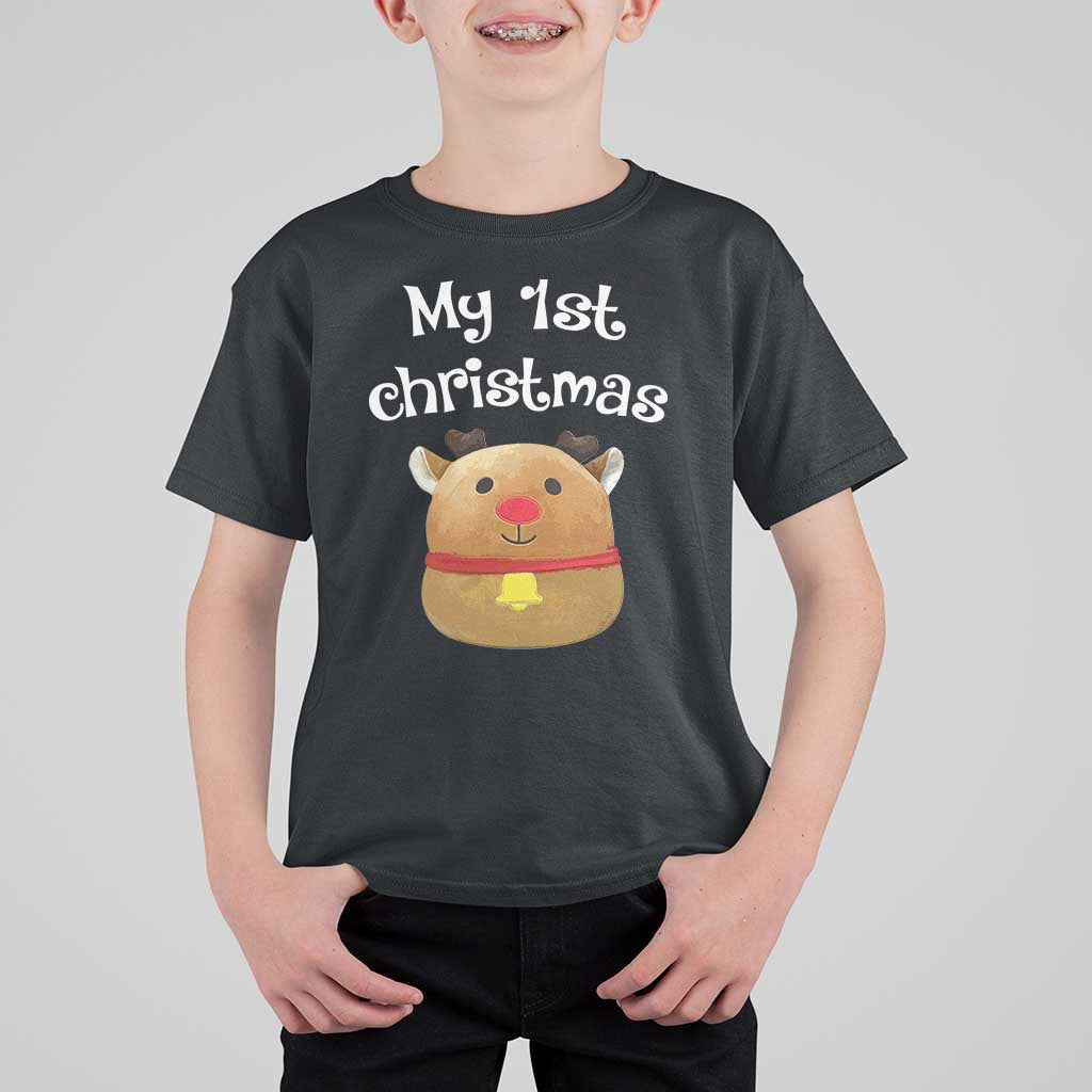 Baby First Christmas Outfit T Shirt For Kid Cute Reindeer Santa Boys Girls - Wonder Print Shop