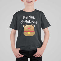 Baby First Christmas Outfit T Shirt For Kid Cute Reindeer Santa Boys Girls - Wonder Print Shop