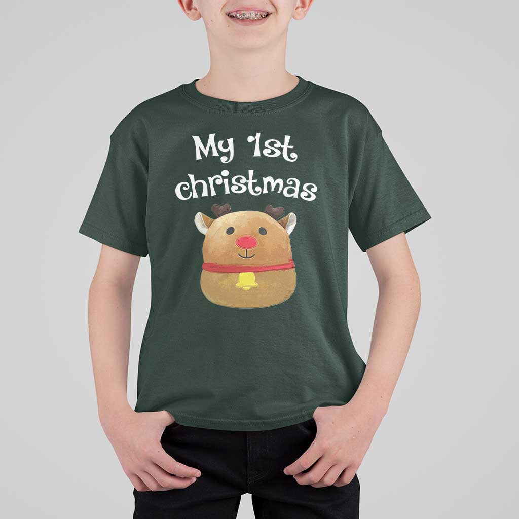 Baby First Christmas Outfit T Shirt For Kid Cute Reindeer Santa Boys Girls - Wonder Print Shop