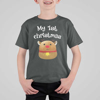 Baby First Christmas Outfit T Shirt For Kid Cute Reindeer Santa Boys Girls - Wonder Print Shop