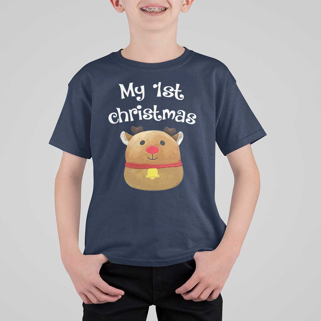 Baby First Christmas Outfit T Shirt For Kid Cute Reindeer Santa Boys Girls - Wonder Print Shop