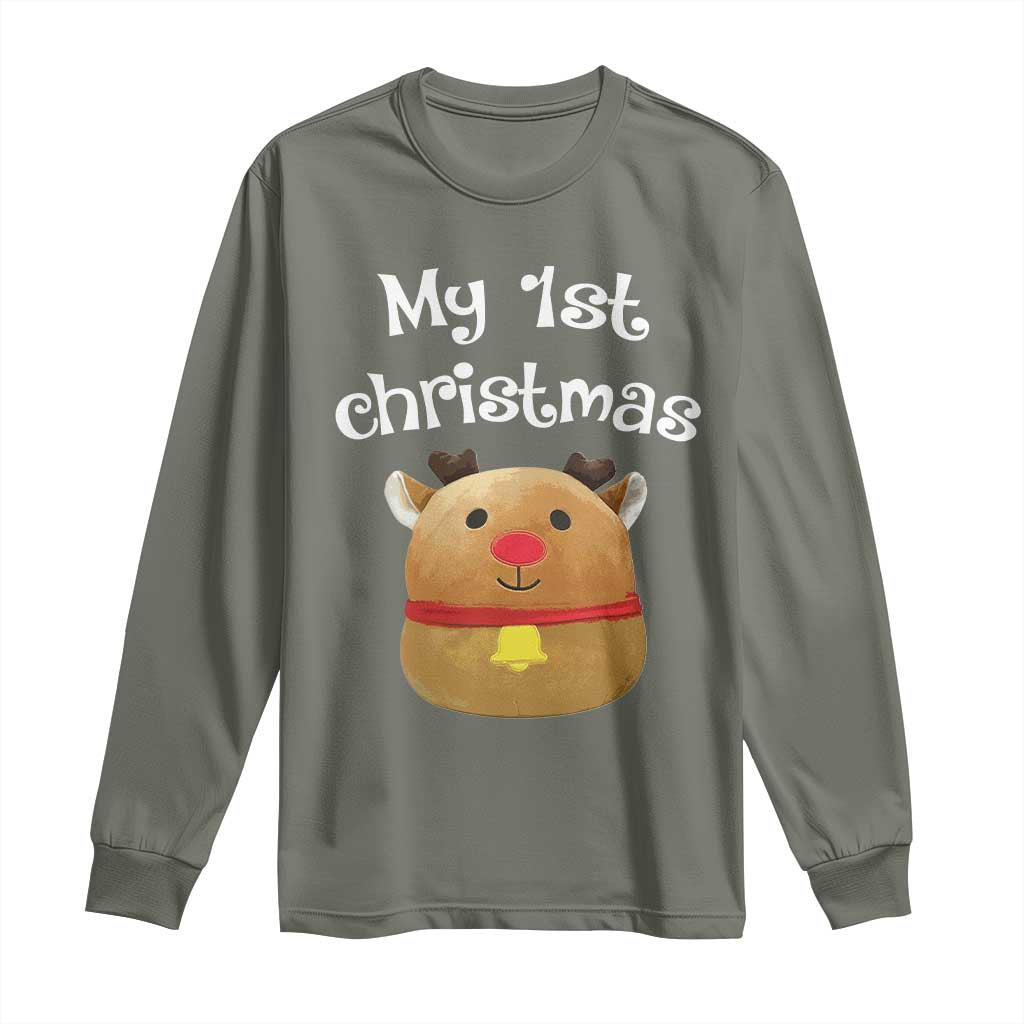 Baby First Christmas Outfit Long Sleeve Shirt Cute Reindeer Santa Boys Girls