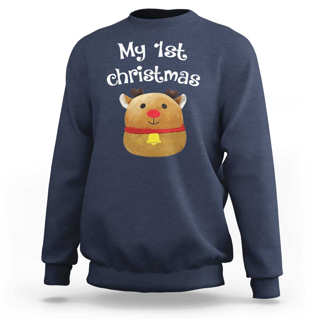 Baby First Christmas Outfit Sweatshirt Cute Reindeer Santa Boys Girls - Wonder Print Shop