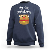 Baby First Christmas Outfit Sweatshirt Cute Reindeer Santa Boys Girls - Wonder Print Shop