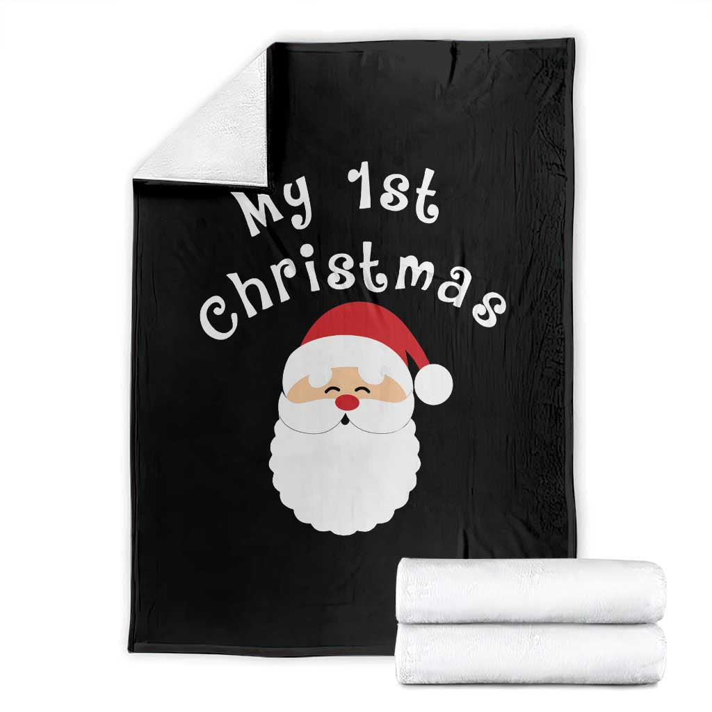 My First Christmas Throw Blanket Baby's First Holiday Xmas Santa - Wonder Print Shop