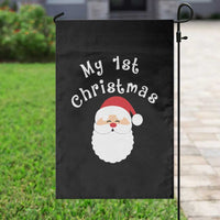 My First Christmas Garden Flag Baby's First Holiday Xmas Santa - Wonder Print Shop
