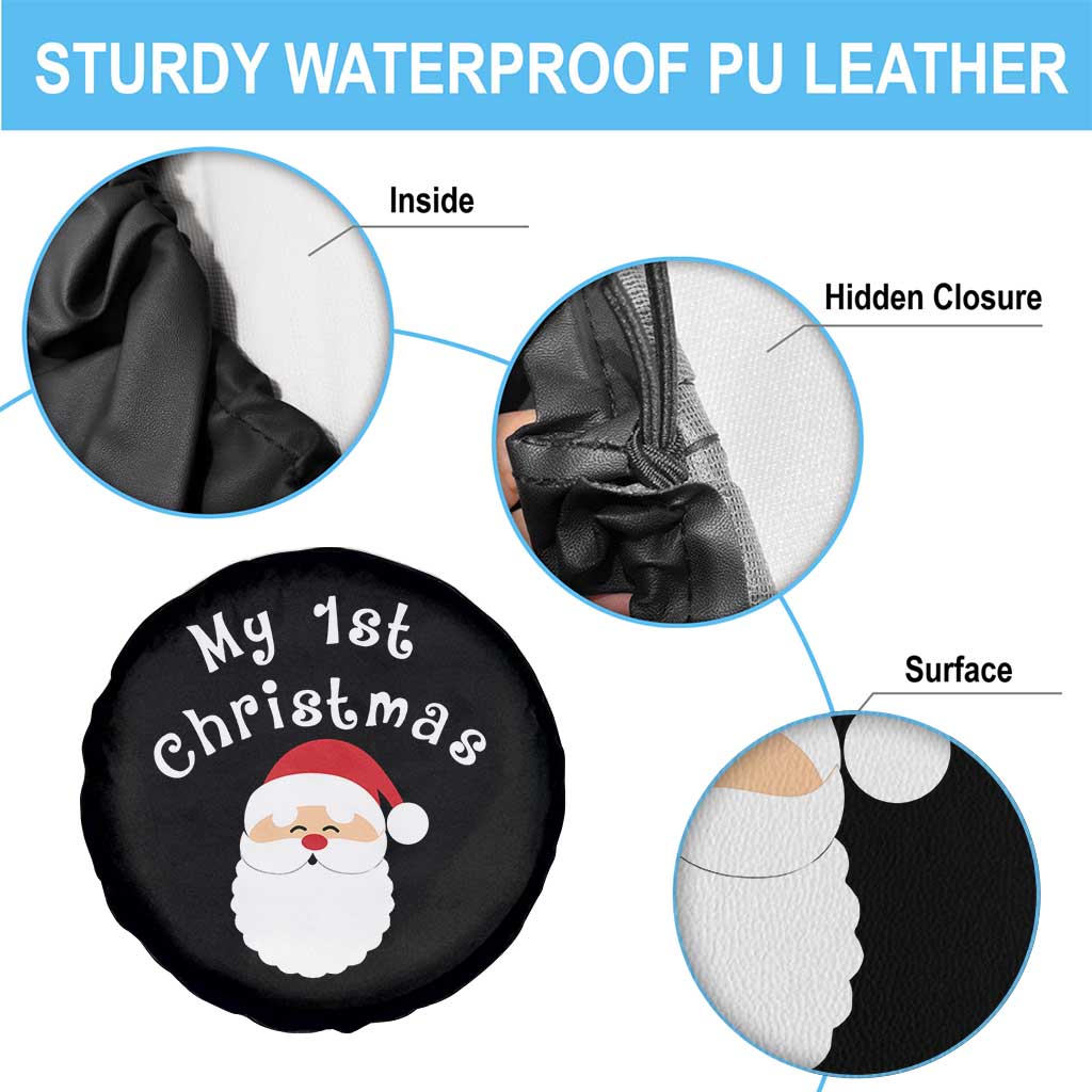 My First Christmas Spare Tire Cover Baby's First Holiday Xmas Santa - Wonder Print Shop