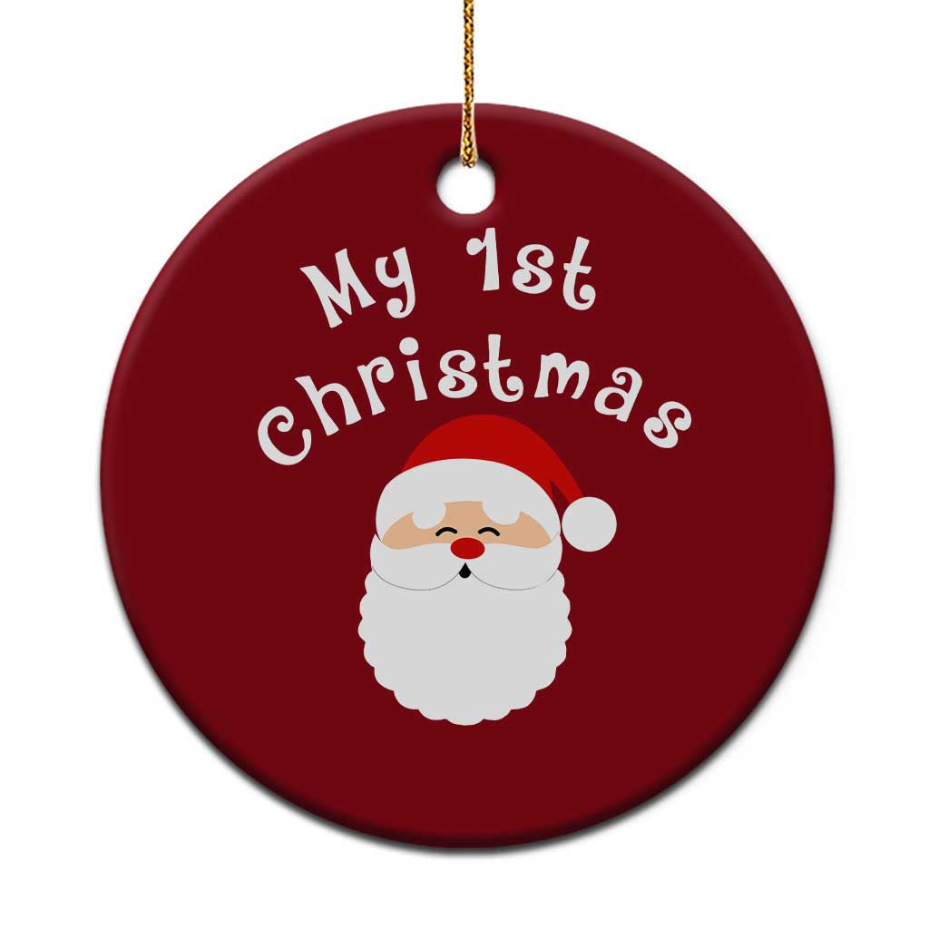 My First Christmas Ceramic Ornament Baby's First Holiday Xmas Santa - Wonder Print Shop