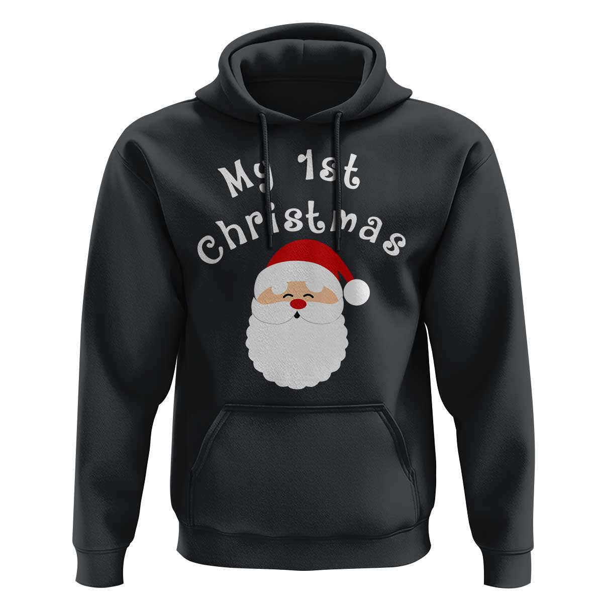 My First Christmas Hoodie Baby's First Holiday Xmas Santa - Wonder Print Shop
