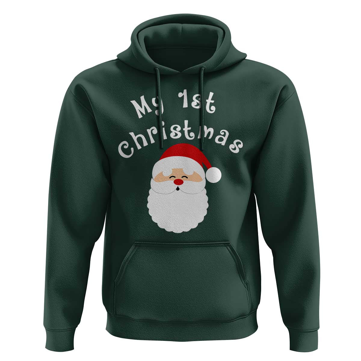 My First Christmas Hoodie Baby's First Holiday Xmas Santa - Wonder Print Shop