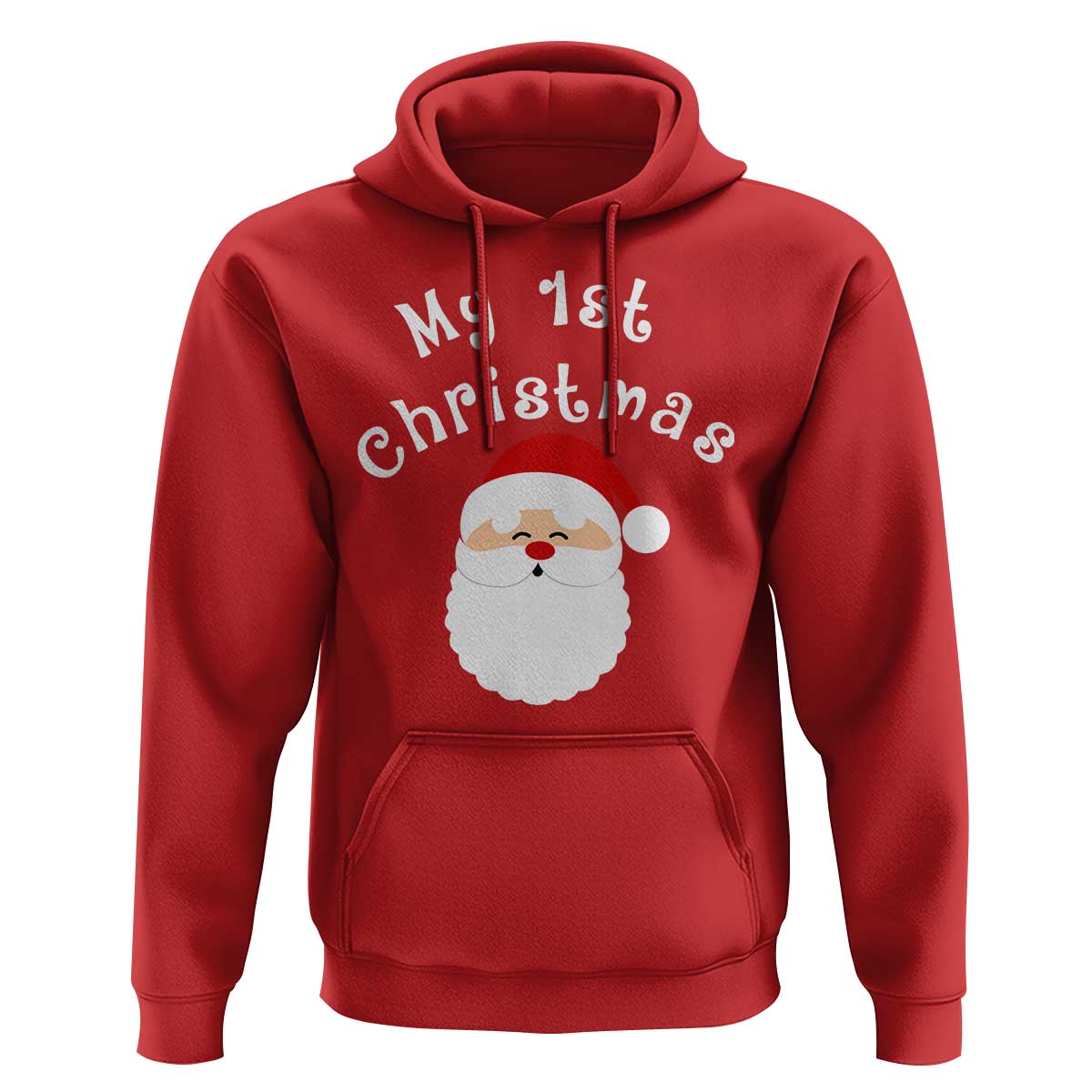 My First Christmas Hoodie Baby's First Holiday Xmas Santa - Wonder Print Shop