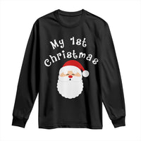 My First Christmas Long Sleeve Shirt Baby's First Holiday Xmas Santa - Wonder Print Shop