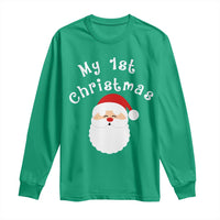 My First Christmas Long Sleeve Shirt Baby's First Holiday Xmas Santa - Wonder Print Shop