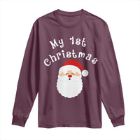 My First Christmas Long Sleeve Shirt Baby's First Holiday Xmas Santa - Wonder Print Shop