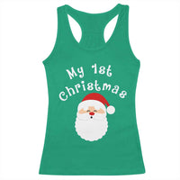 My First Christmas Racerback Tank Top Baby's First Holiday Xmas Santa - Wonder Print Shop