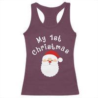 My First Christmas Racerback Tank Top Baby's First Holiday Xmas Santa - Wonder Print Shop