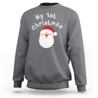 My First Christmas Sweatshirt Baby's First Holiday Xmas Santa - Wonder Print Shop