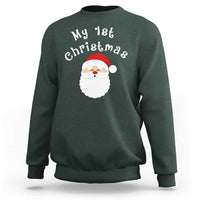 My First Christmas Sweatshirt Baby's First Holiday Xmas Santa - Wonder Print Shop