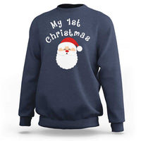 My First Christmas Sweatshirt Baby's First Holiday Xmas Santa - Wonder Print Shop