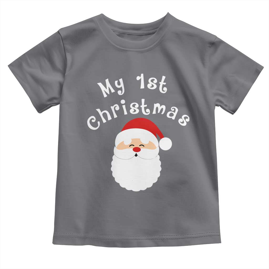 My First Christmas Toddler T Shirt Baby's First Holiday Xmas Santa - Wonder Print Shop