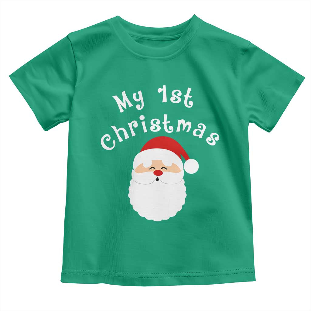 My First Christmas Toddler T Shirt Baby's First Holiday Xmas Santa - Wonder Print Shop