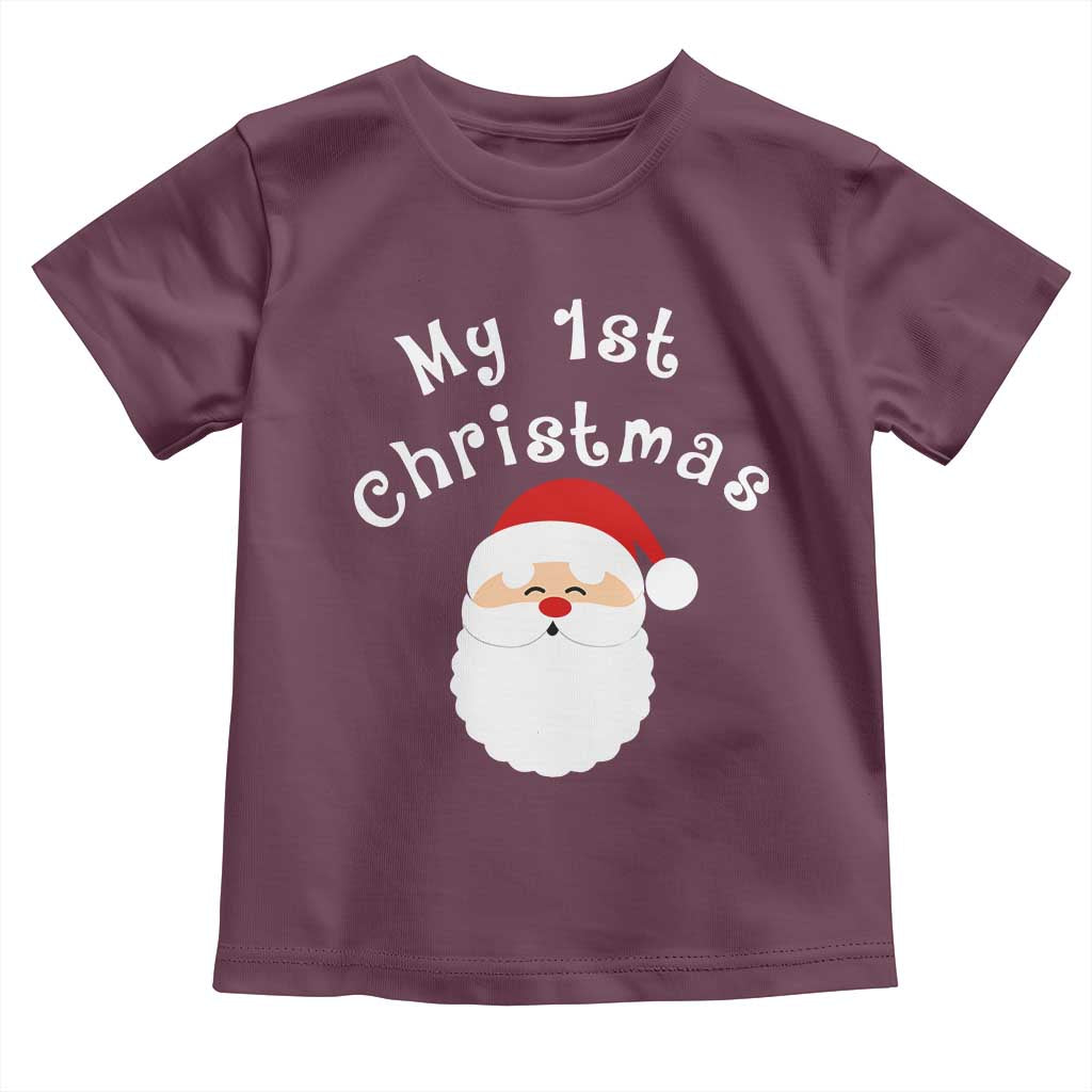 My First Christmas Toddler T Shirt Baby's First Holiday Xmas Santa - Wonder Print Shop