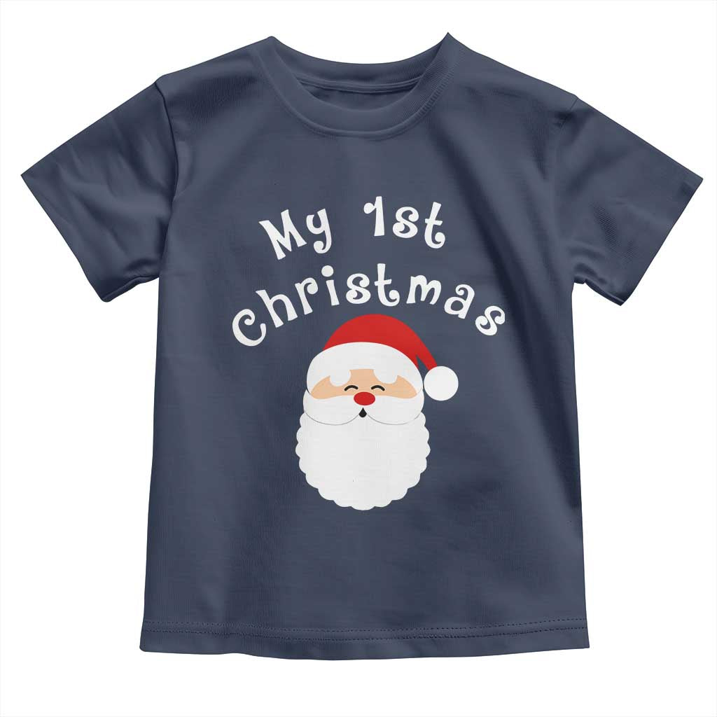 My First Christmas Toddler T Shirt Baby's First Holiday Xmas Santa - Wonder Print Shop