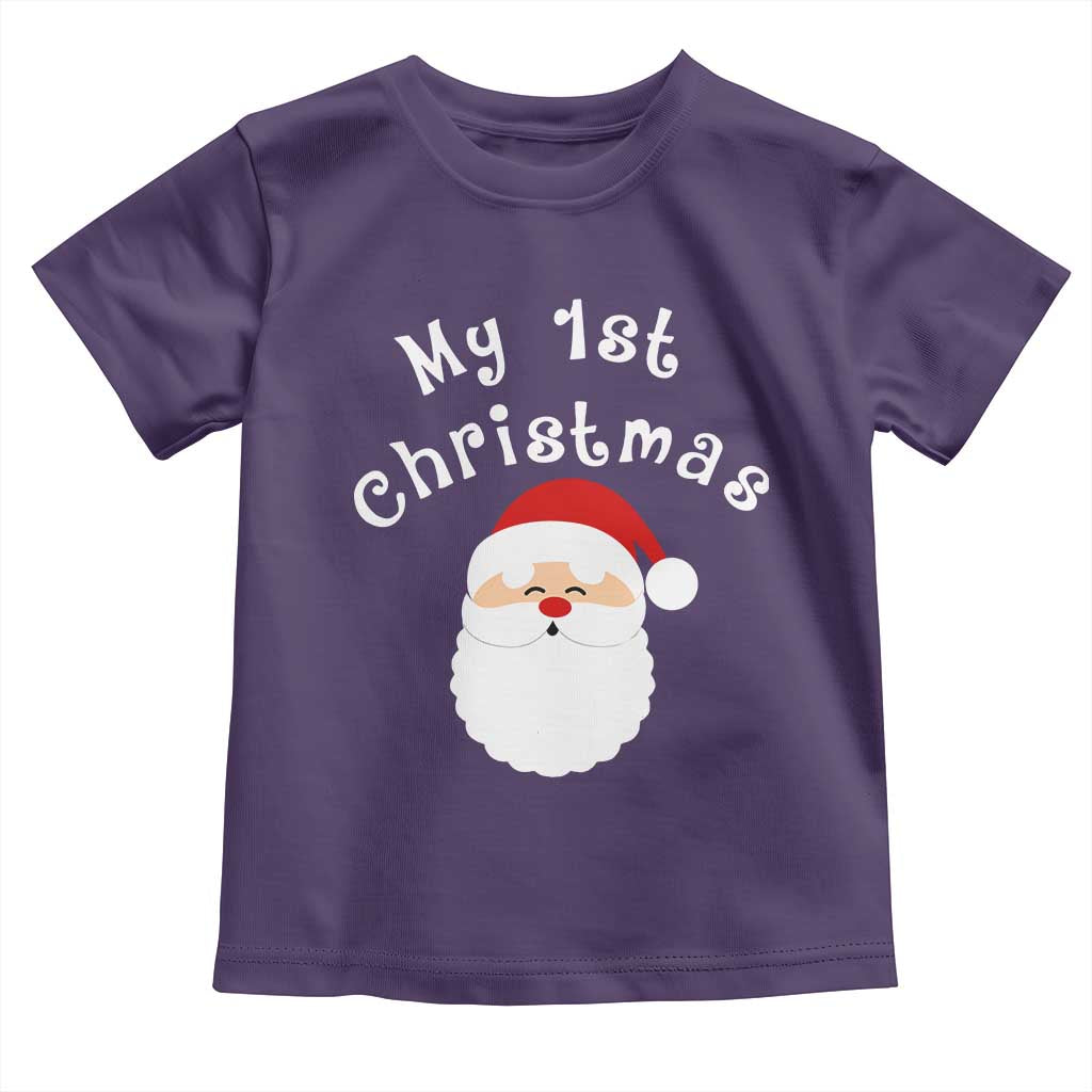 My First Christmas Toddler T Shirt Baby's First Holiday Xmas Santa - Wonder Print Shop