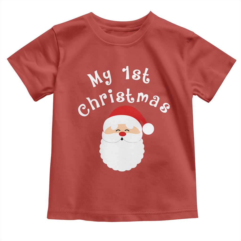 My First Christmas Toddler T Shirt Baby's First Holiday Xmas Santa - Wonder Print Shop