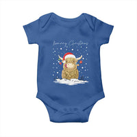 Christmas Cow Baby Onesie Scottish Highland Cow Moo-rry Christmas