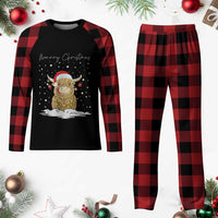 Xmas Cow Plaid Pajama Set Scottish Highland Cow Moo-rry Christmas - Wonder Print Shop