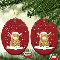 Xmas Cow Christmas Ornament Scottish Highland Cow Moo-rry Christmas - Wonder Print Shop