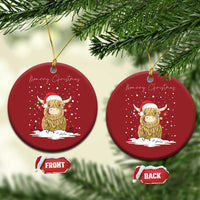 Xmas Cow Christmas Ornament Scottish Highland Cow Moo-rry Christmas - Wonder Print Shop
