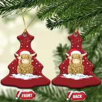 Xmas Cow Christmas Ornament Scottish Highland Cow Moo-rry Christmas - Wonder Print Shop